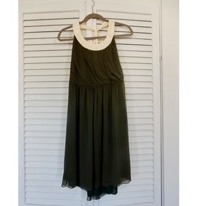Green and Ivory Halter Neck Dress, Size 6/8